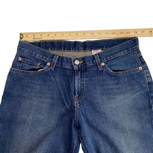 Lucky Brand Dungarees of America Mid Rise Flare by Gene Montesano Blue Sz 12 - Picture 7 of 13